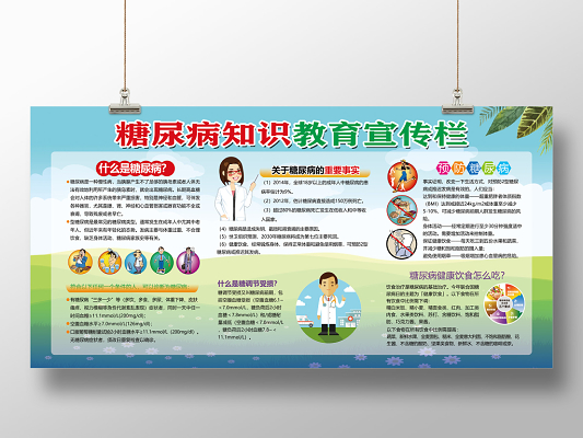 糖尿病健康教育宣傳欄